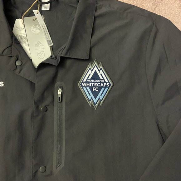 Vancouver Whitecaps FC adidas‎ Jacket Gray Size Medium MLS Anthem Full-Snap Vest - Picture 12 of 13